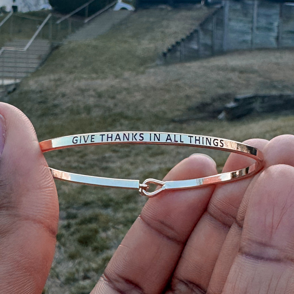 Give Thanks In All Things Bracelet - Scarletblue