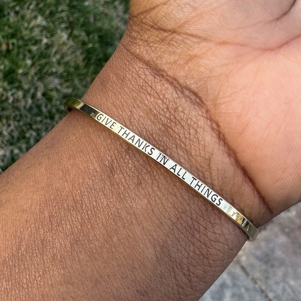 Give Thanks In All Things Bracelet - Scarletblue